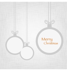 Xmas balls on textured paper vector image