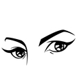 Female eyes set three vector image