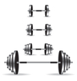 Weights collection vector image