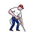 Power Washing Pressure Water Blaster Worker vector image
