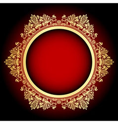 Red and gold frame vector image