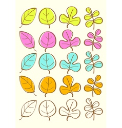 Colored autumn leaves vector image