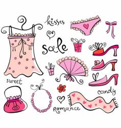 Fashion set vector image