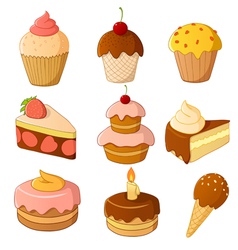 Cartoon cake vector image