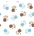 Seamless pattern - imprint hands vector image