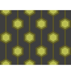 Retro Hexagons Green Seamless Tile vector image