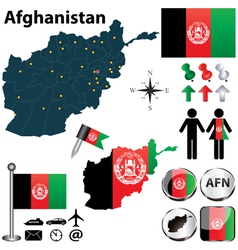 Map of Afghanistan vector image