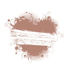 Heart made of floral vector image
