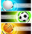 Banners with ball vector image