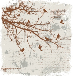Grunge floral background vector image