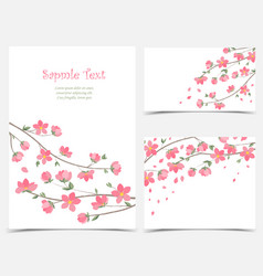 branches with flowers vector image vector image