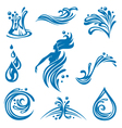 Water icons vector image