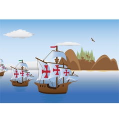 The discovery of America vector image