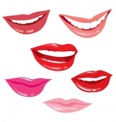 Smiling lips vector image
