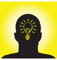Lightbulb profile vector image