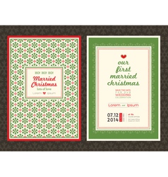 Christmas Theme wedding invitation card template Christmas Theme wedding invitation card template vector image