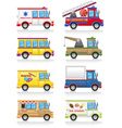 Car and truck icon set vector image