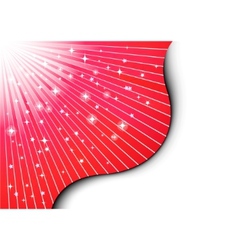 Christmas background with red rays vector image