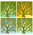 Stylized abstract seasons tree vector image