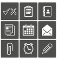 Office icons vector image