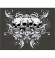 T-shirt design with skulls vector image