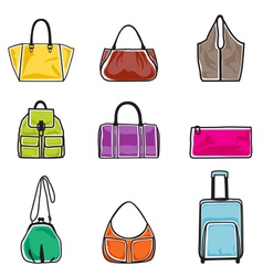 Bags icon set vector image