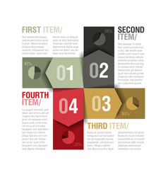 Four parts design template vector image