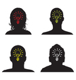 Lightbulb profile vector image