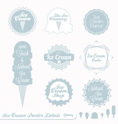 Ice Cream Labels Ice Cream Labels vector image