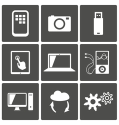 Technology icons Technology icons vector image