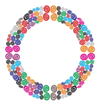 Hippie photo frame vector image