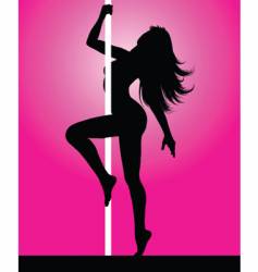 Pole dancer vector image