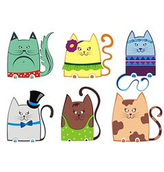 Cute cat series vector image