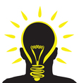 Lightbulb profile vector image