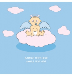 Angel baby boy vector image