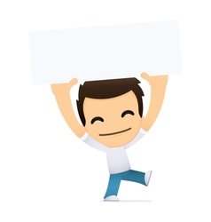 Funny cartoon casual man vector image