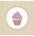 Cupcake card vector image