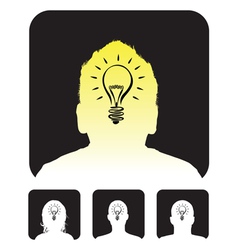 Lightbulb profile Lightbulb profile vector image