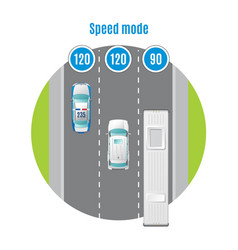 Colorful car traffic top view concept Colorful car traffic top view concept vector image