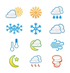 Weather icons vector image