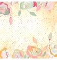 Vintage dots Rose Floral Background vector image