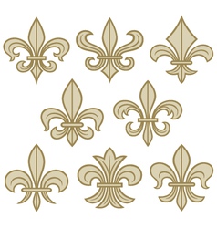 Fleur de lis symbols vector image