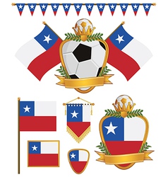 Chile flags vector image