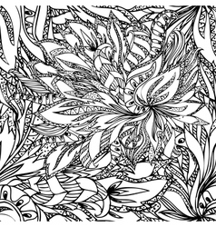 Flower abstract seamless vector image