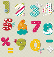 Colorful numbers set vector image