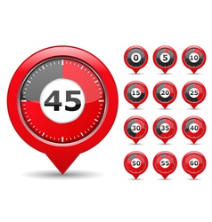 Red Timers vector image
