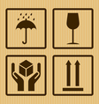 Cardboard symbols vector image