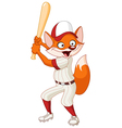 Baseball fox vector image