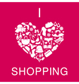 I love shopping vector image