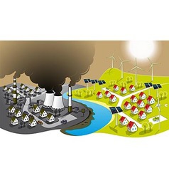 Eco-friendly city vector image
